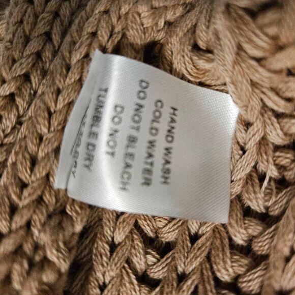 Mazik cotton sweater, mock turtleneck,blush. M. #906 - Picture 5 of 5